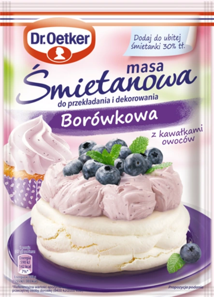 Masy śmietanowej Borówkowej Dr. Oetkera