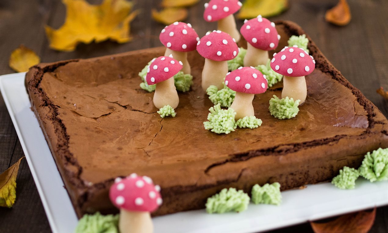 Brownie z muchomorkami